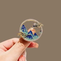 XSB303 - Mountain Landscape Saree Brooch